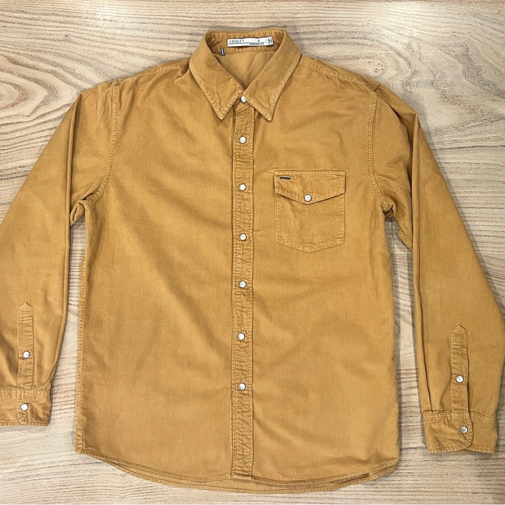 Criquet Men's Medium Corduroy Pearl Snap Shirt